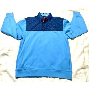 New Vineyard Vines Performance Snap Placket Shep Mens L Shirt Blue-Ocean Breeze